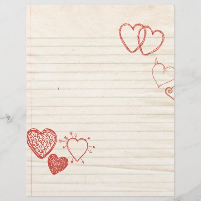 Lámina Doodle Notepad Love Letter (Anverso)