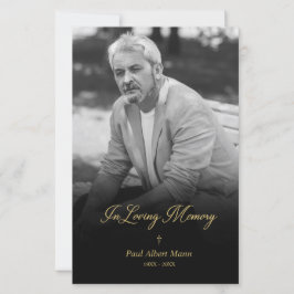 Lámina Dorado barato en memoria amorosa BW Foto Funeral