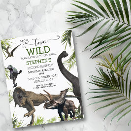 Lámina Dos dinosaurios silvestres Tyrannosaurus Raptor Cu