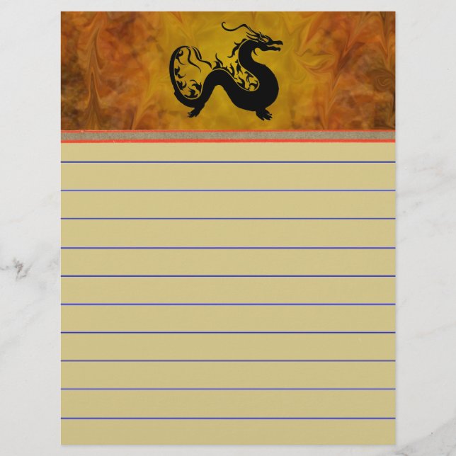 Lámina Dragón asiático (Anverso)