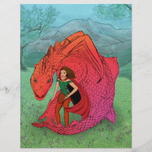 Lámina Dragón Bebé Rojo