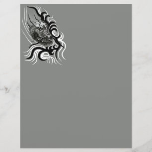 Lámina Dragón chino en tatuaje