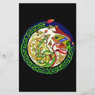 Lámina Dragón de nudo celta Mandala