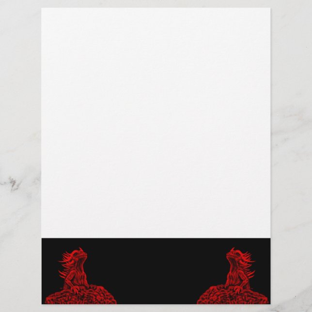 Lámina Dragón rojo pequeño (Anverso)