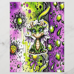 Lámina DRAGON Scrapbook paper, papel de periodismo