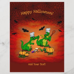 Lámina Dragones - ¡Feliz Halloween! Hoy cocinaré