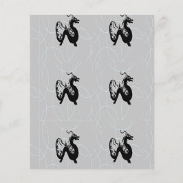 Lámina dragones negros en gris