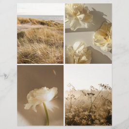 Lámina Dreamy beige and golden Scrapbook Cutout paper