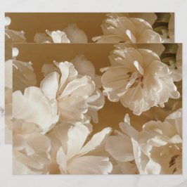 Lámina Dreamy beige floral Elegant Scrapbook Paper