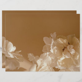 Lámina Dreamy beige floral Elegant Scrapbook Paper