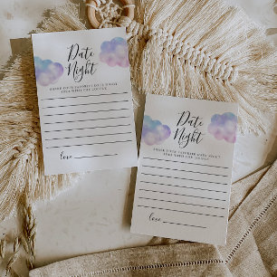 Lámina Dreamy Cloud Bridal Shower Date Night Card