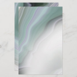 Lámina Dreamy Dusty Sage Agate Blank Stationery