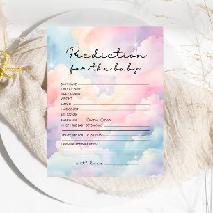 Lámina Dreamy Pastel Clouds Predication Baby Shower