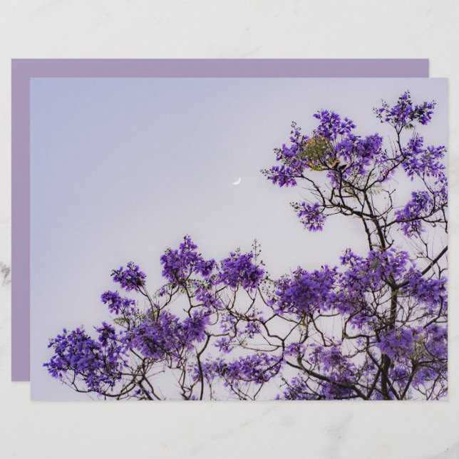 Lámina Dreamy pastel spring tree Scrapbook Paper (Anverso / Reverso)