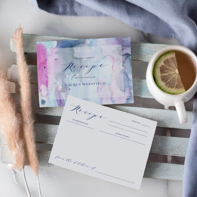 Lámina Dreamy Spring Bridal Shower Activity Recipe Card  (Subido por el creador)