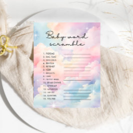 Lámina Dreamy Stars Baby Word Scramble Game