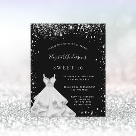 Lámina Dress de presupuesto Sweet 16 polvo brillo negro p