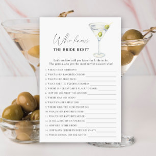 Lámina Dry Martini Quién conoce mejor a la novia