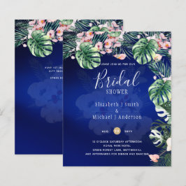 Lámina DUCHA BRIDAL Floral Azul Tropical LeahG