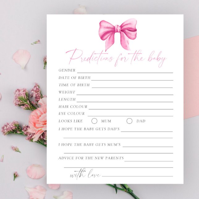 Lámina Ducha de bebé con arco rosado Predicciones y conse (Subido por el creador)