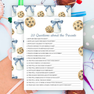Lámina Ducha de bebé con cookies - 20 preguntas sobre pad