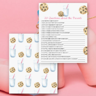 Lámina Ducha de bebé con cookies - 20 preguntas sobre pad