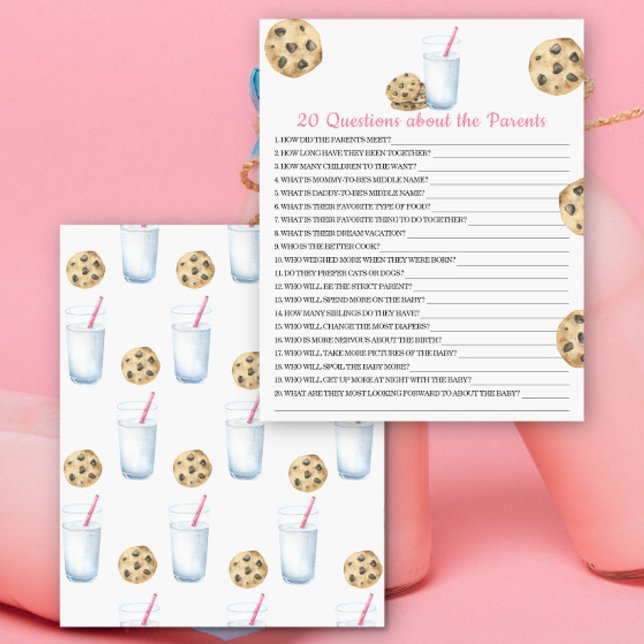 Lámina Ducha de bebé con cookies - 20 preguntas sobre pad (Subido por el creador)