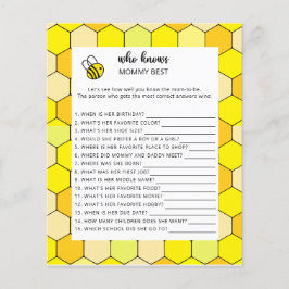 Lámina Ducha de bebé con flores de abeja, quién conoce me