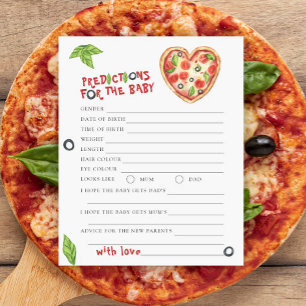 Lámina Ducha de bebé con pizza - predicciones y consejos 