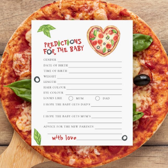 Lámina Ducha de bebé con pizza - predicciones y consejos  (Subido por el creador)
