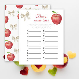 Lámina ducha de bebé con tema de manzana - Juego de carre