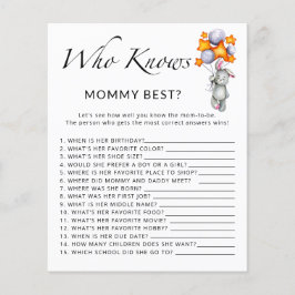 Lámina Ducha de bebé conejo Quién conoce a mamá mejor jue