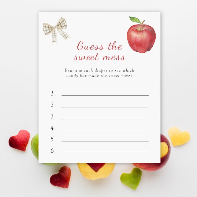 Lámina Ducha de bebé de Apple - Adivinen el dulce Mess (Subido por el creador)