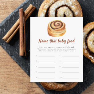 Lámina Ducha de bebé de bollo - Nombra ese alimento para