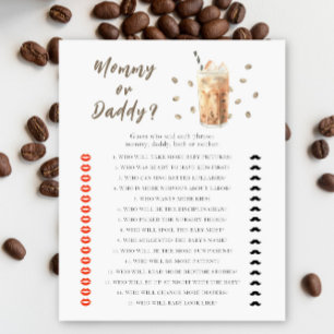 Lámina Ducha de bebé de café helado - juego de papi o mam
