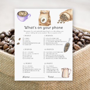 Lámina Ducha de bebé de café - Juego Qué Hay en Tu Teléfo