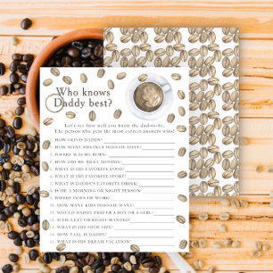 Lámina Ducha de bebé de café - Juego Quién conoce mejor a