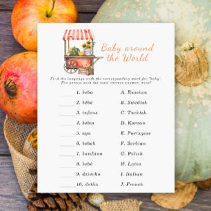 Lámina Ducha de bebé de calabaza - Bebé en todo el mundo 