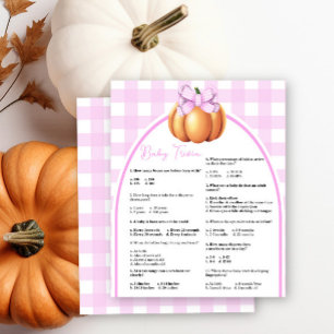 Lámina Ducha de bebé de calabaza juego trivialmente bebé