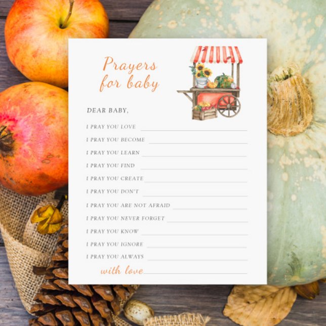 Lámina Ducha de bebé de calabaza Oraciones para bebé (Subido por el creador)