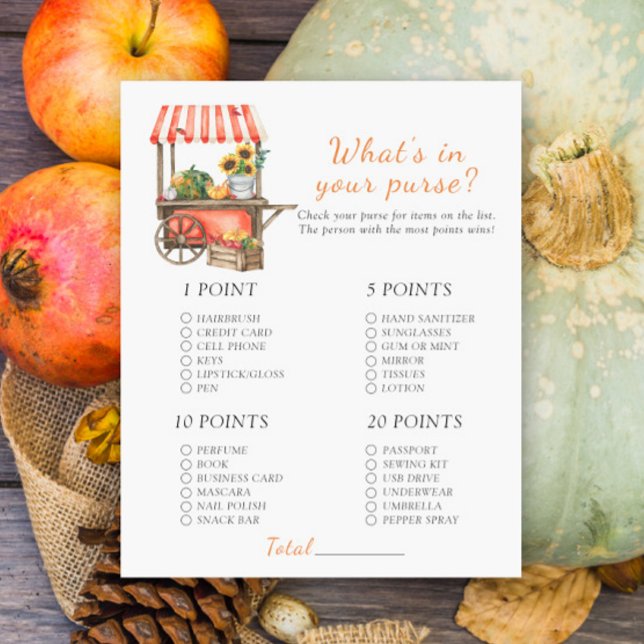 Lámina Ducha de bebé de calabaza - ¿Qué hay en tu juego d (Subido por el creador)