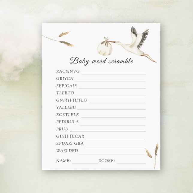 Lámina Ducha de bebé de cigüeñas Juego de ducha de bebé d (Subido por el creador)