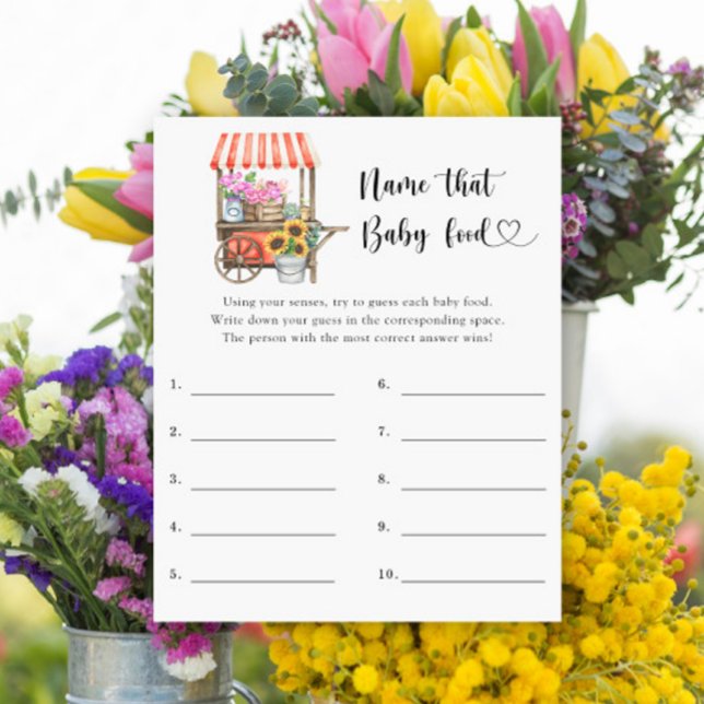 Lámina Ducha de bebé de flores - Nombrar a ese bebé (Subido por el creador)