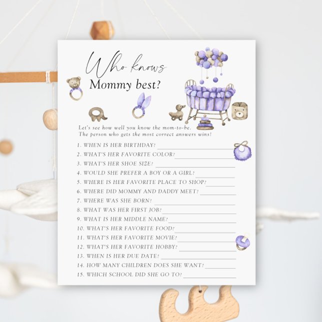 Lámina Ducha de bebé de guardería - Quién conoce a mamá m (Subido por el creador)