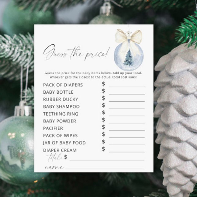 Lámina Ducha de bebé de invierno Adivina el precio Juego (Subido por el creador)