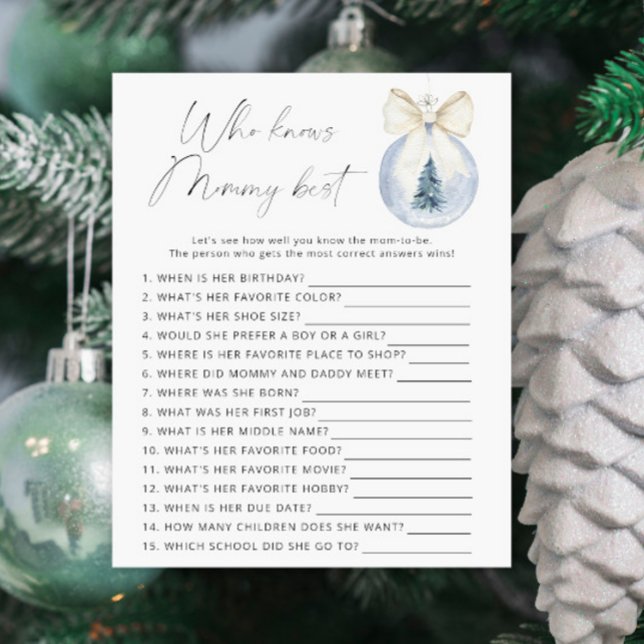 Lámina Ducha de bebé de invierno Quién conoce mejor a mam (Subido por el creador)