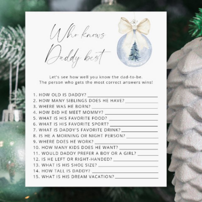 Lámina Ducha de bebé de invierno Quién conoce mejor a pap (Subido por el creador)