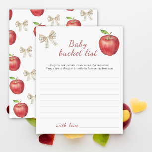Lámina Ducha de bebé de manzana - Juego de lista de deseo