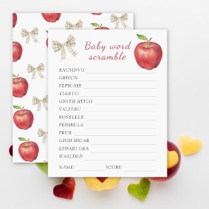 Lámina Ducha de bebé de manzana Juego de palabras desorde