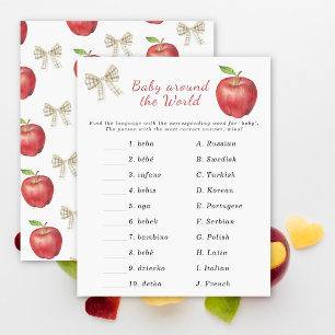 Lámina Ducha de bebé de manzana - Juego del bebé alrededo